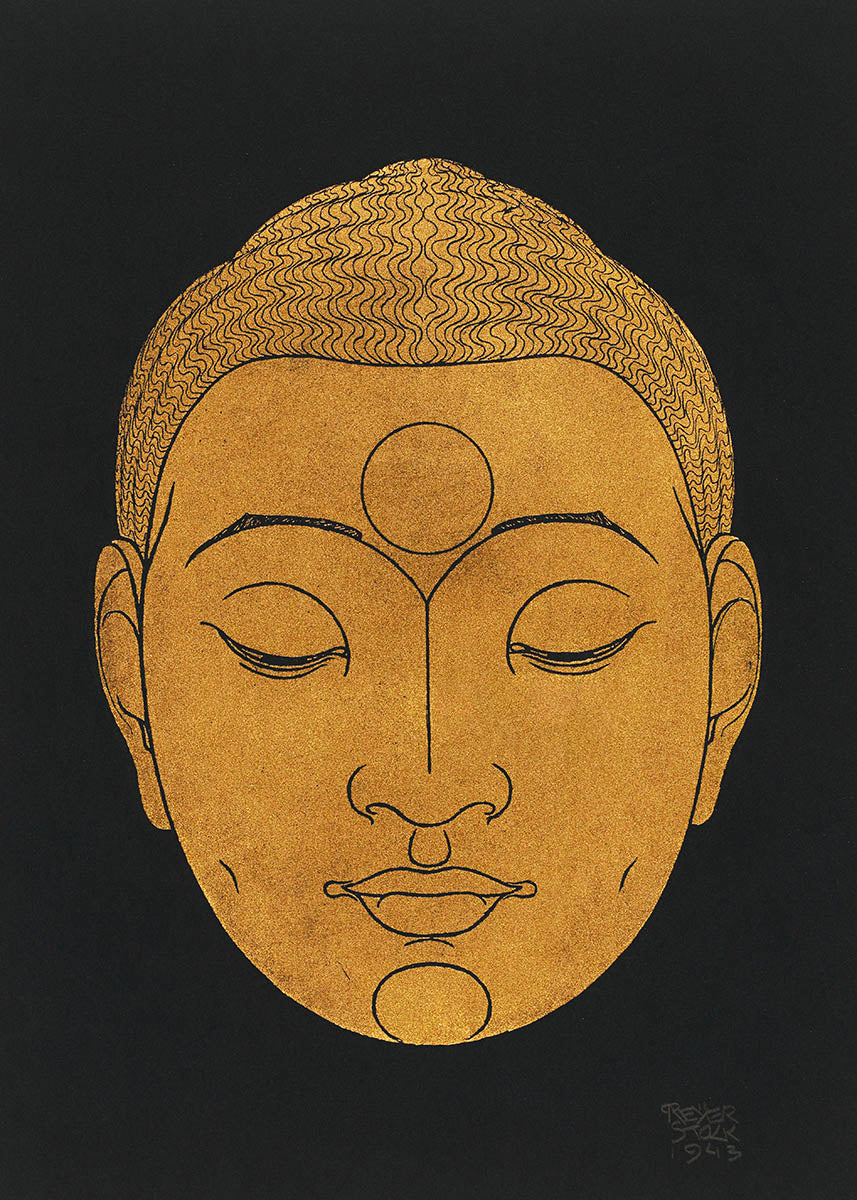 Head of Buddha poster