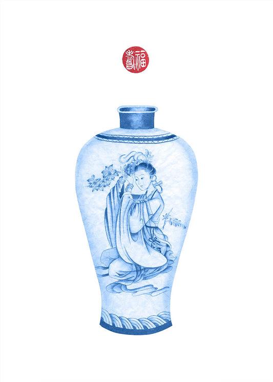 chinese woman vase
