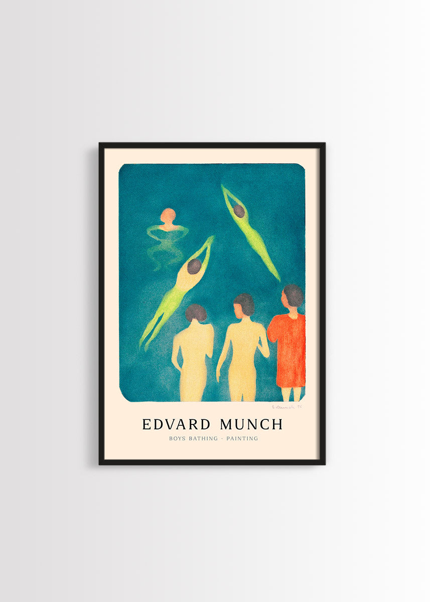 Edvard Munch boys bathing print