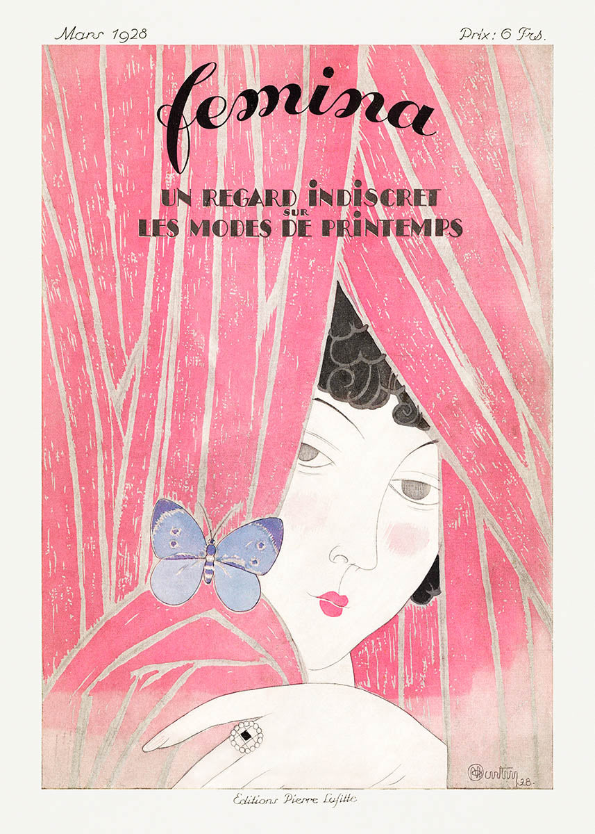 Femina vintage magazine poster