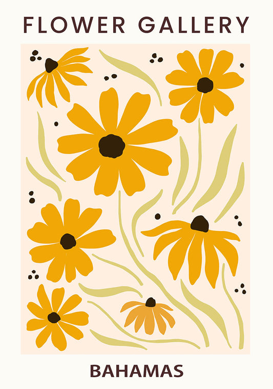 flower market Bahamas poster