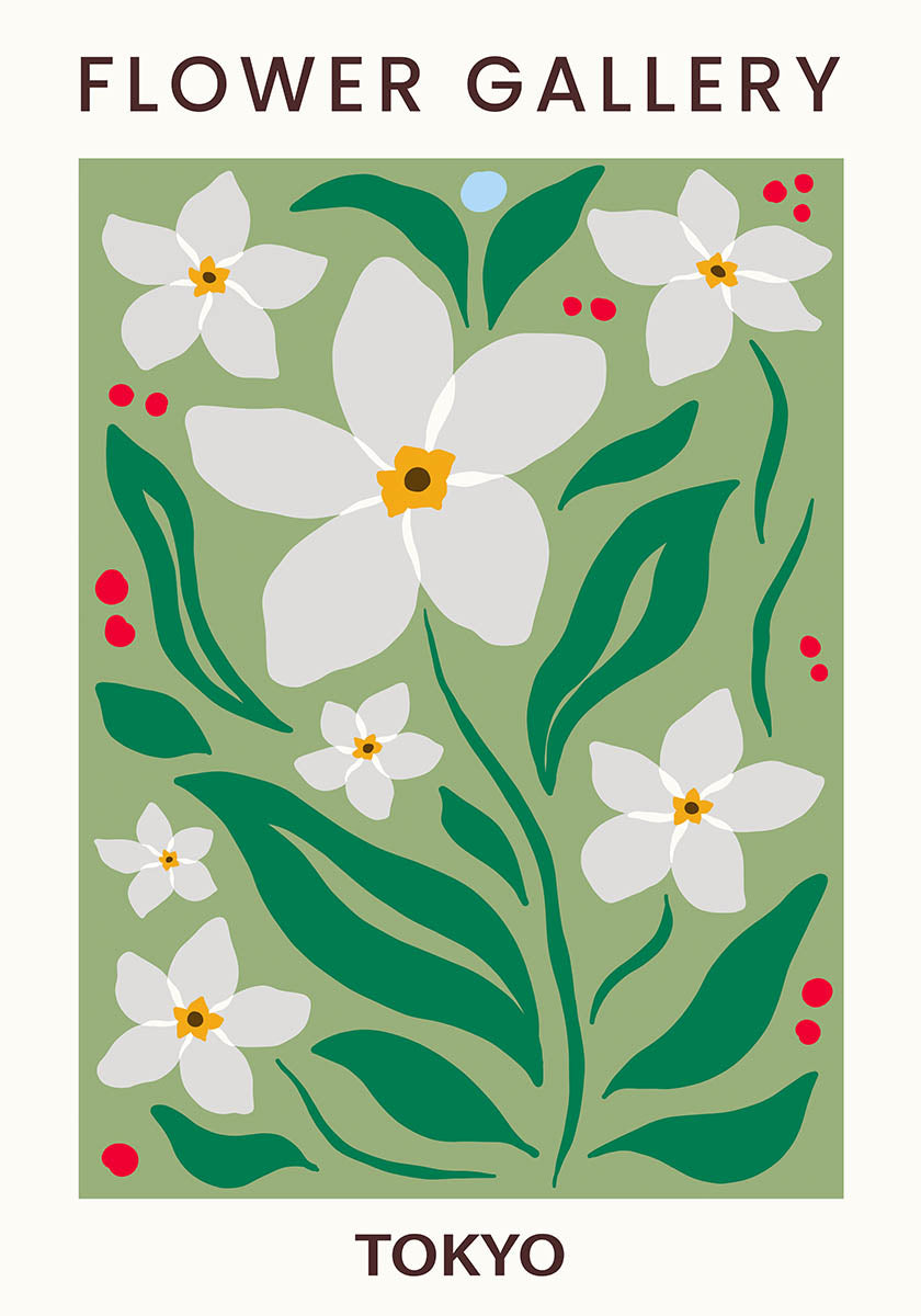 flower market tokyo poster