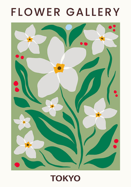 flower market tokyo poster