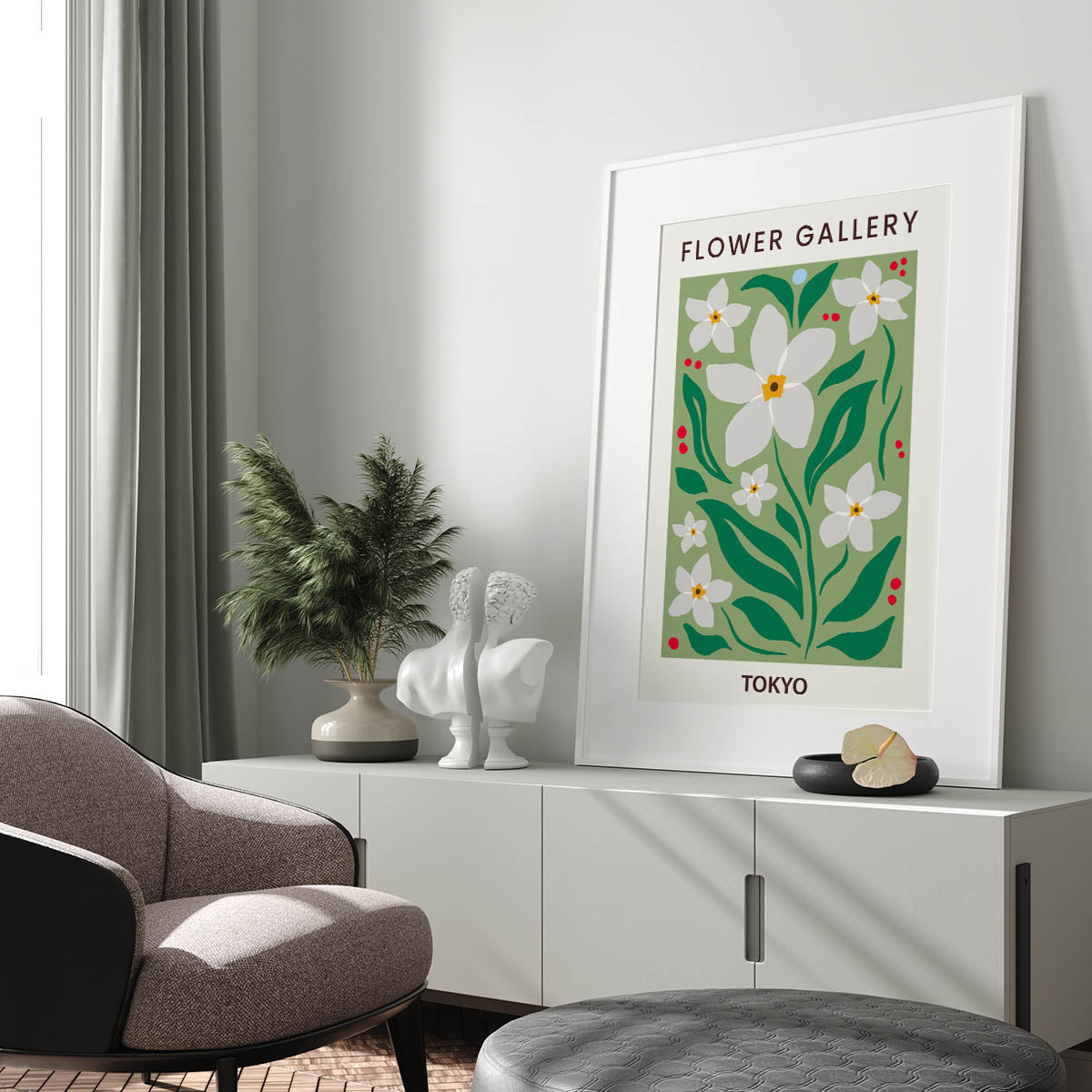 Flower market Tokyo poster