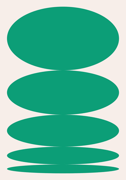 green abstract poster
