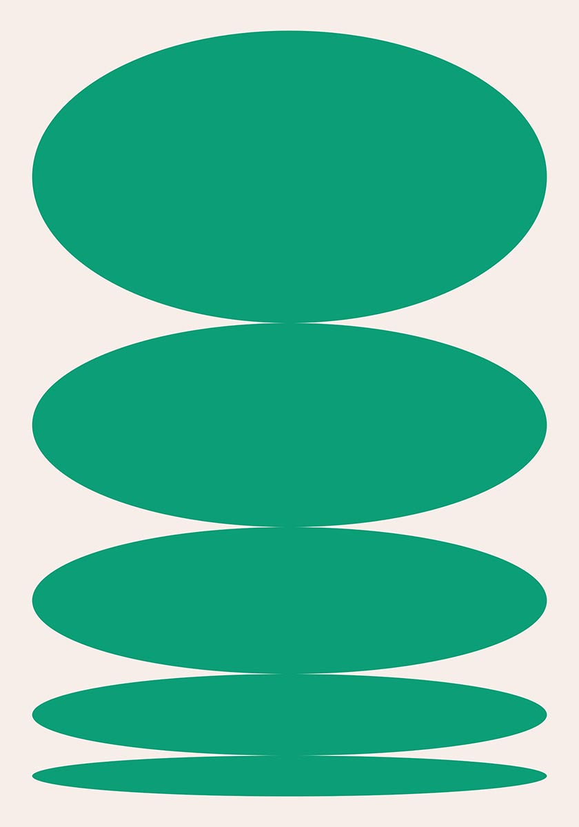 green abstract poster