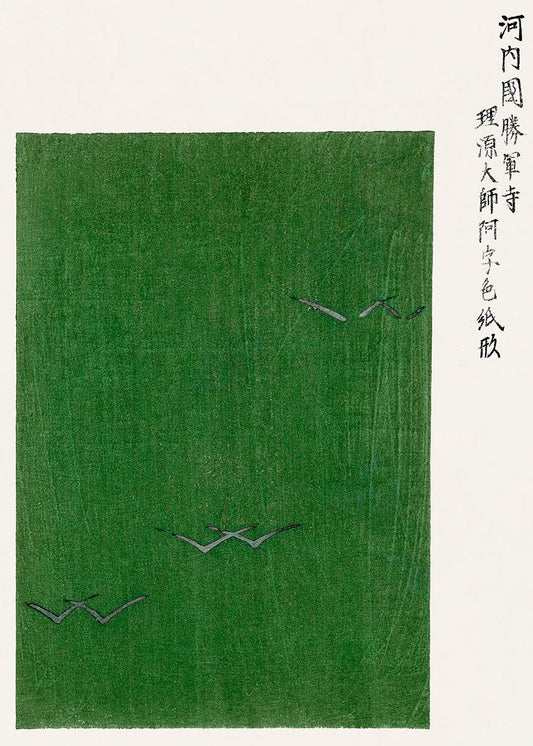 Woodblock green by Taguchi Tomoki poster
