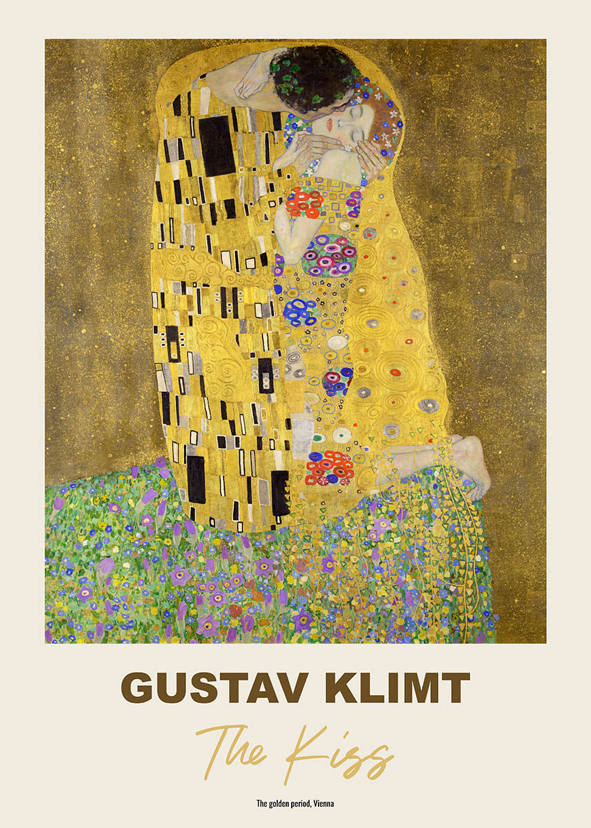 Gustav Klimt the kiss poster