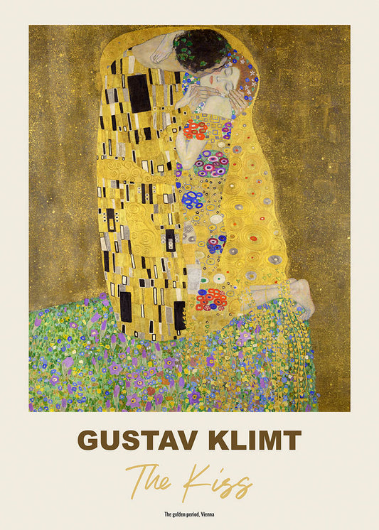 Gustav Klimt the kiss poster