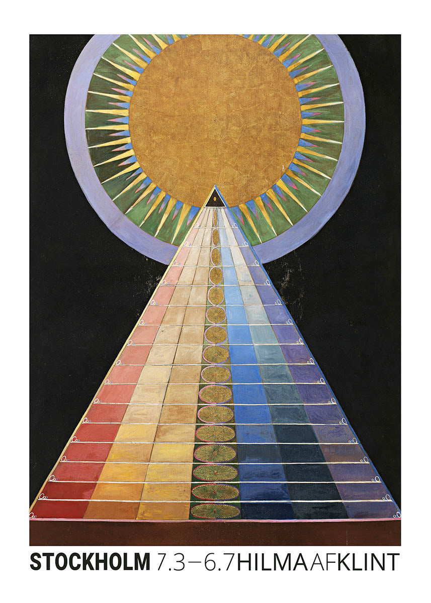 Hilma af klint vintage exhibition poster