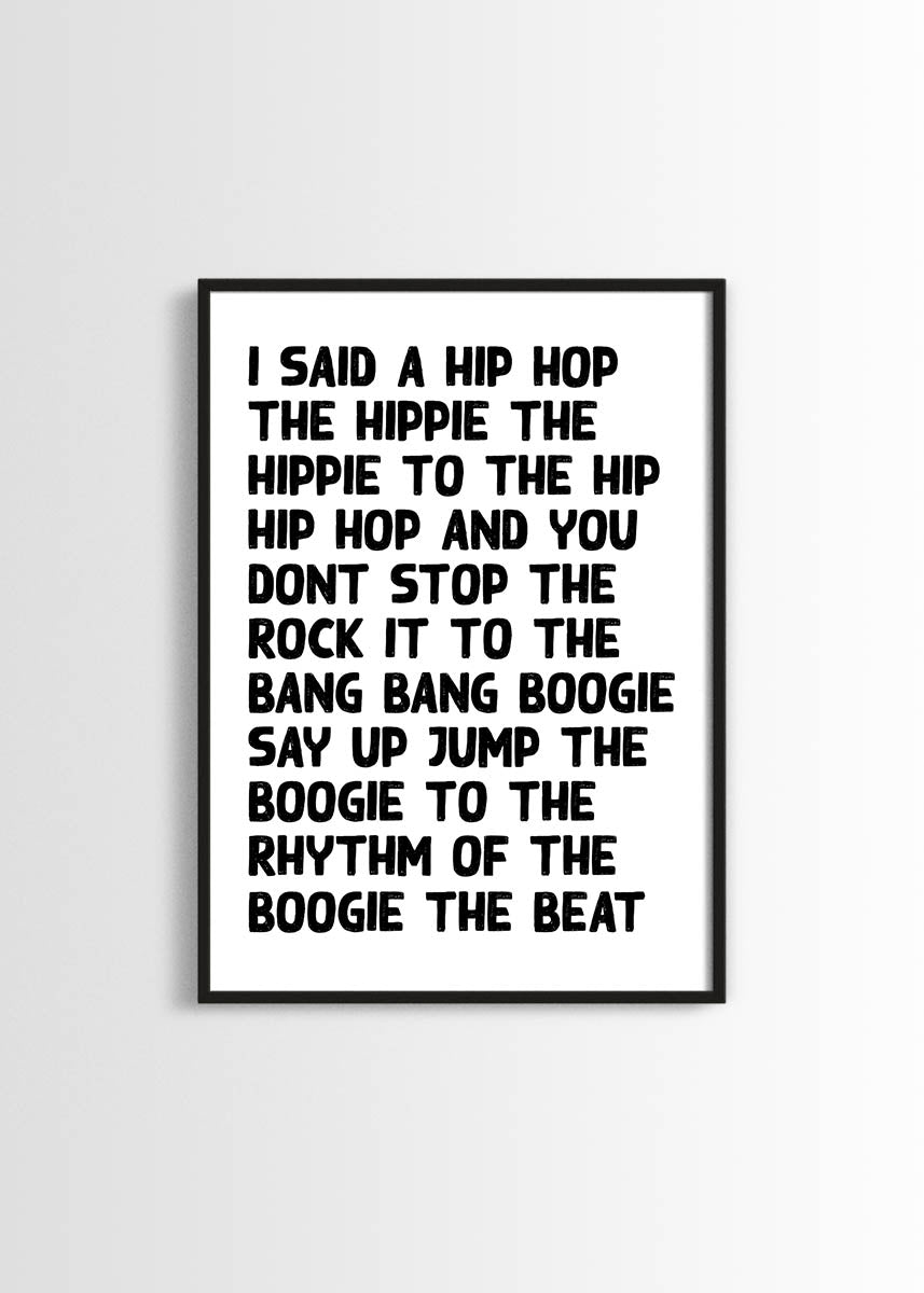 I said a hip hop poster