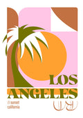 Los Angeles California sunset poster