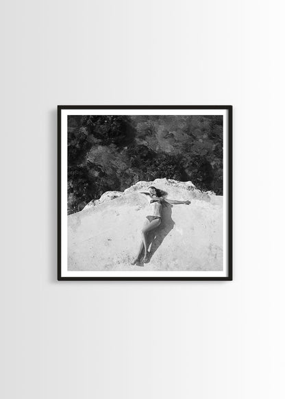 Vintage Vogue model beach poster