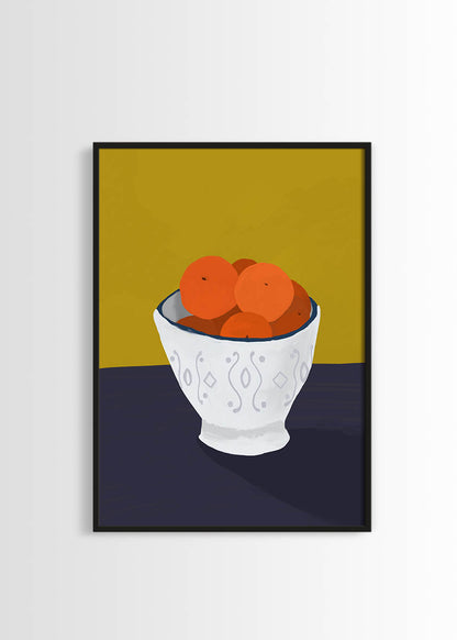 oranges in the kitchen poster.
