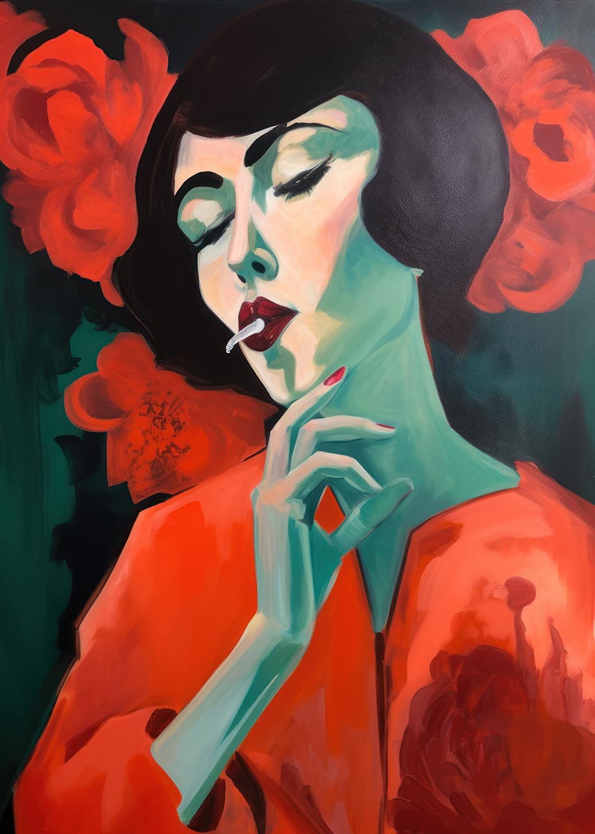 woman drawing