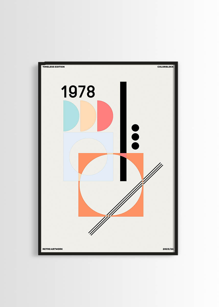 Bauhaus style retro poster