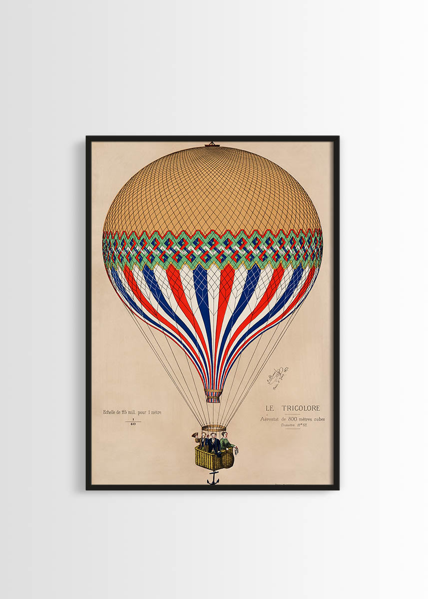 The tricolor balloon poster