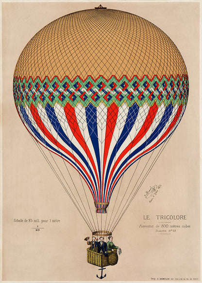The tricolor balloon poster