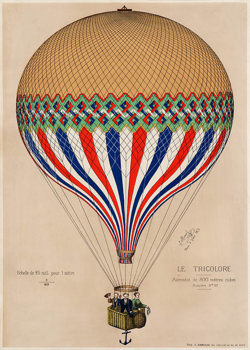 The tricolor balloon poster