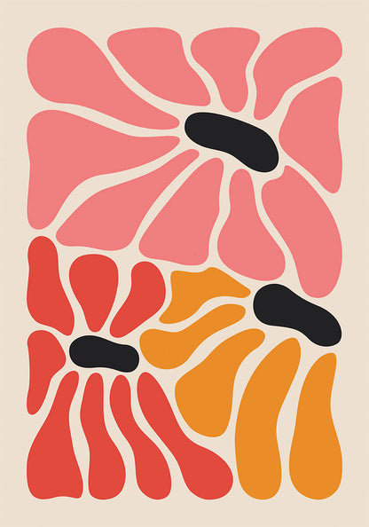 tropical summer flower market poster