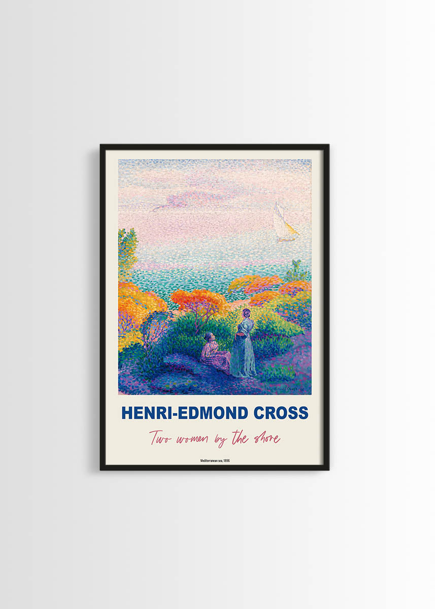 Henri-Edmond Cross: Two women by the shore poster