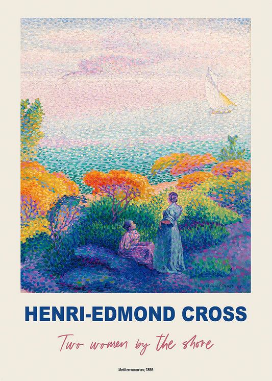 Henri-Edmond Cross: Two women by the shore poster