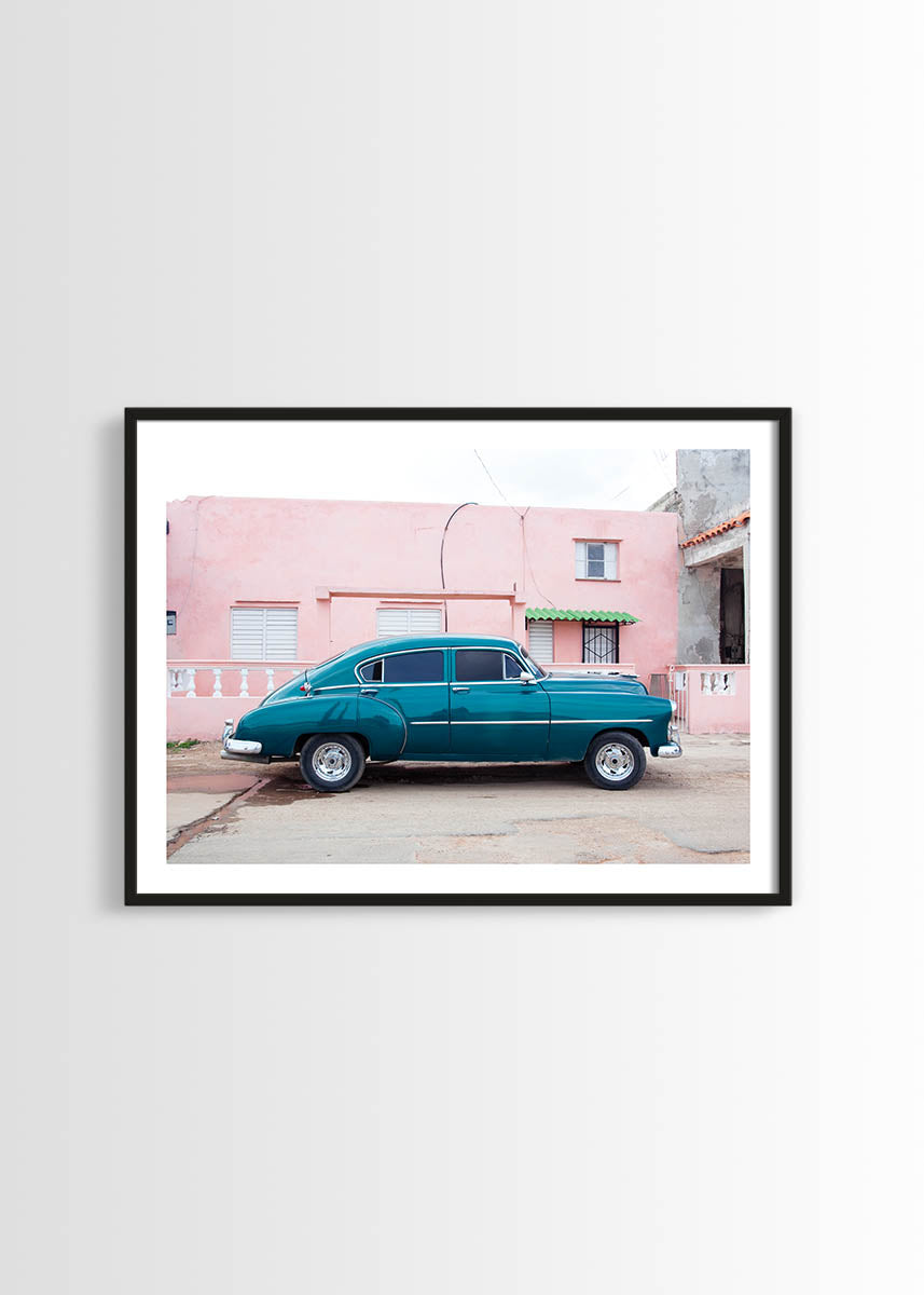 Vintage car poster