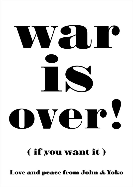 War is overポスタープリント｜タイポグラフィポスター｜引用ポスター