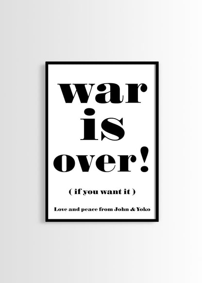 War is over poster