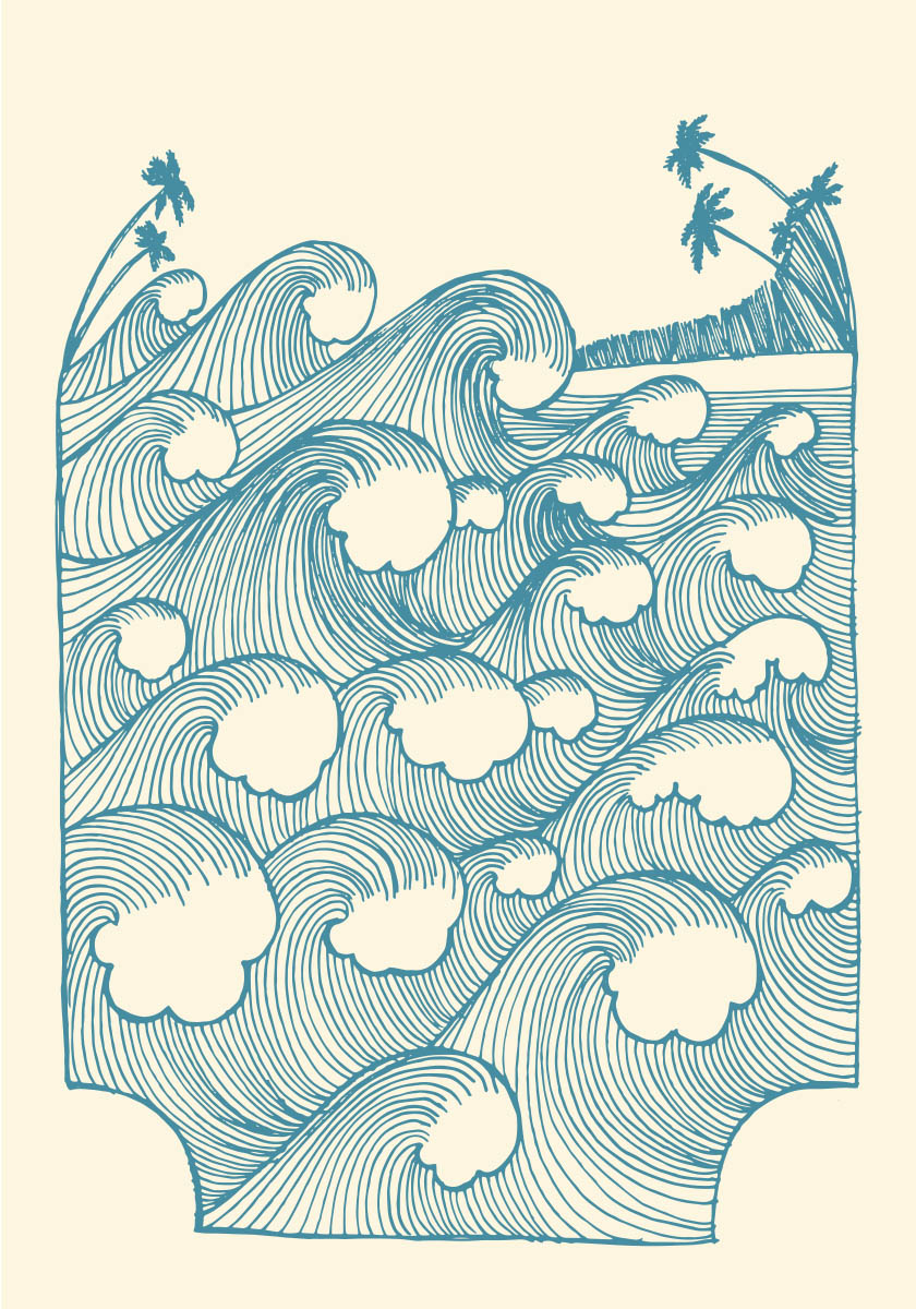 vintage surf poster